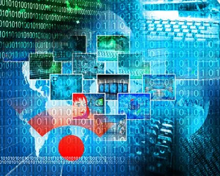 Background of binary code Stock Illustration