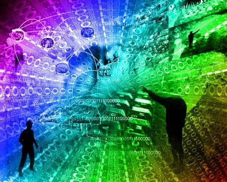 Background of binary code Stock Illustration