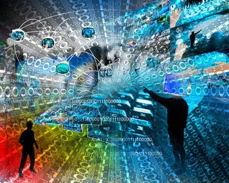 Background of binary code Stock Illustration