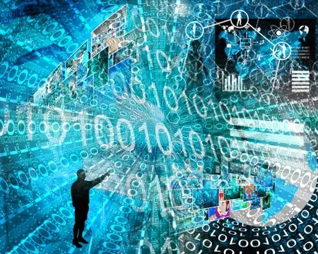 Background of binary code Stock Illustration