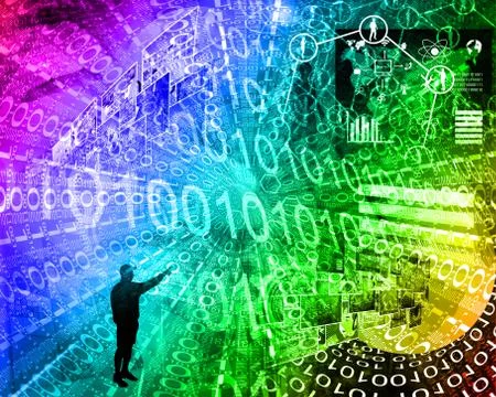 Background of binary code Stock Illustration