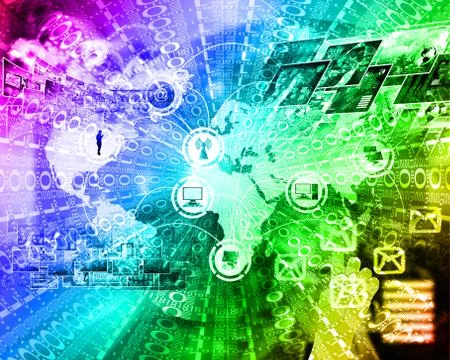 Background of binary code Stock Illustration