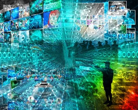 Background of binary code Stock Illustration