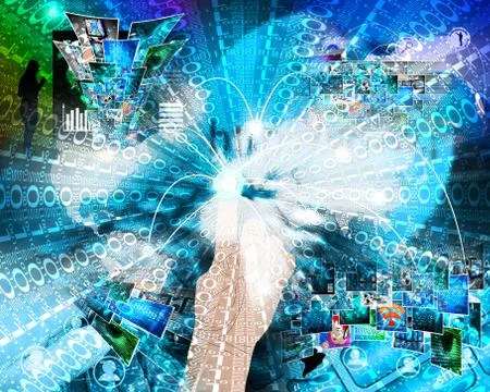 Background of binary code イラスト素材