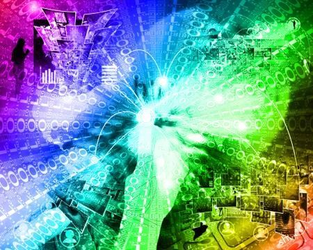 Background of binary code Stock Illustration