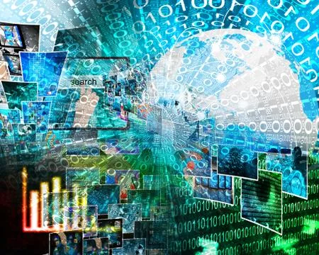 Background of binary code Stock Illustration