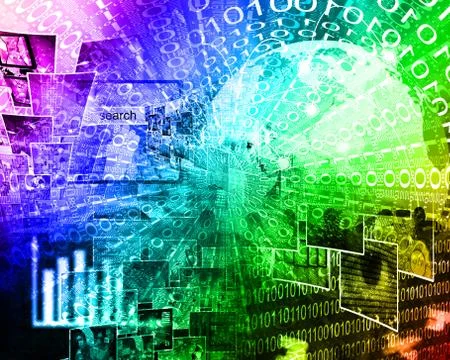 Background of binary code Stock Illustration