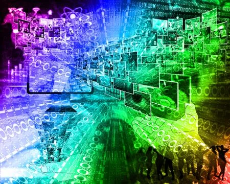 Background of binary code Stock Illustration