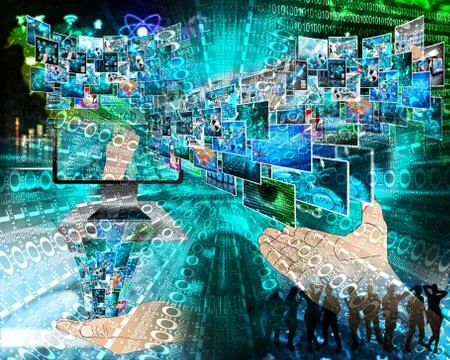 Background of binary code Stock Illustration