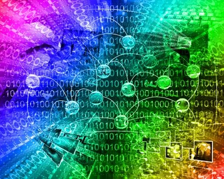 Background of binary code Stock Illustration