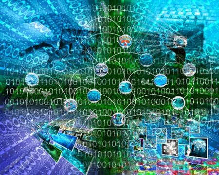 Background of binary code Stockillustratie