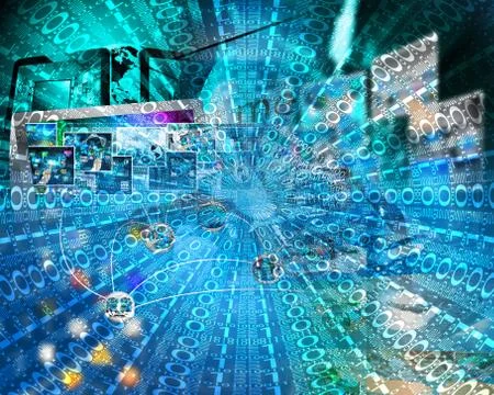 Background of binary code Stock Illustration