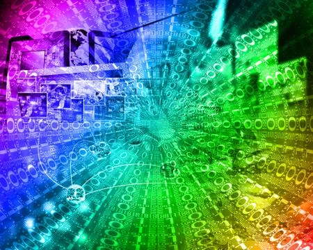 Background of binary code Stock Illustration