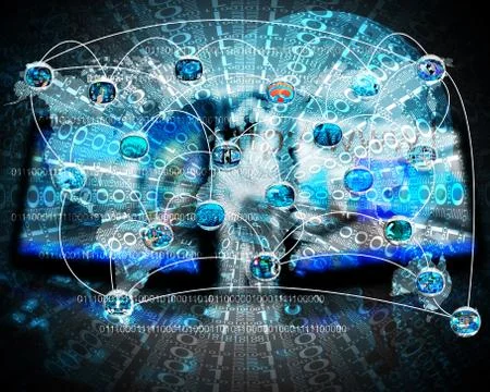 Background of binary code イラスト素材