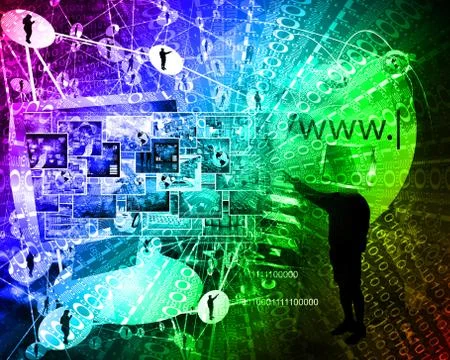 Background of binary code Stock Illustration