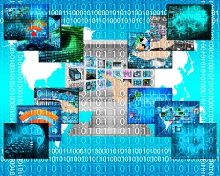 Background of binary code Stock Illustration