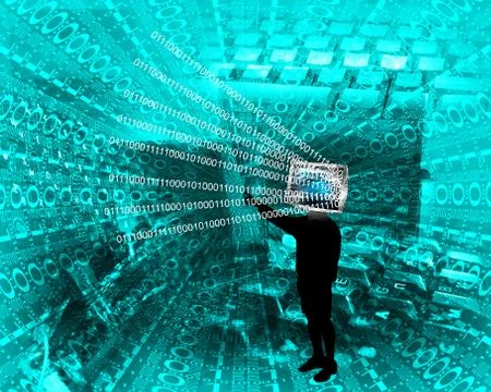 Background of binary code Stock Illustration