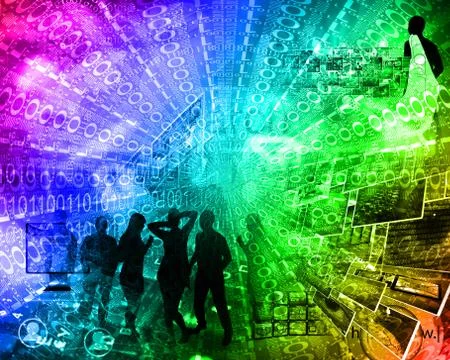 Background of binary code Stock Illustration