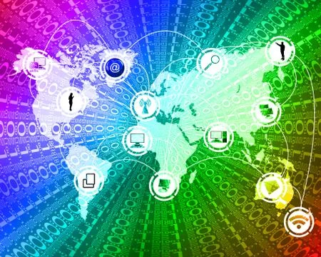 Background of binary code Stock Illustration