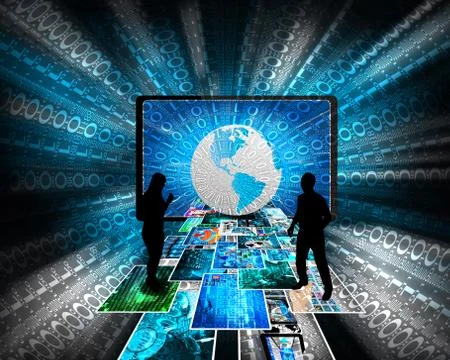 Background of binary code Stock Illustration