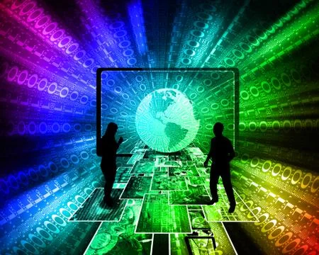 Background of binary code Stock Illustration