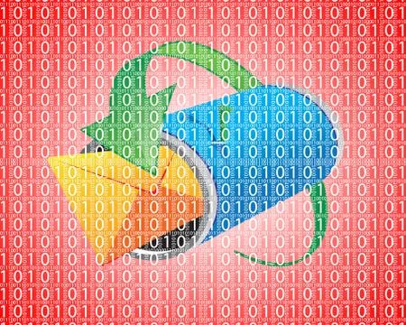 Background of binary code Stock Illustration