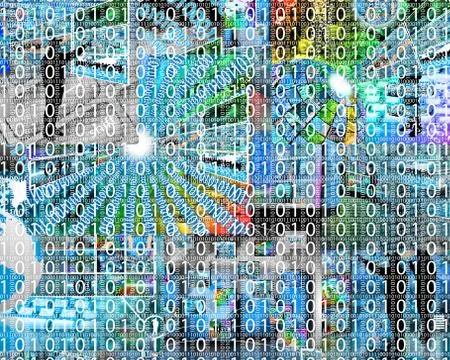 Background of binary code Stock Illustration