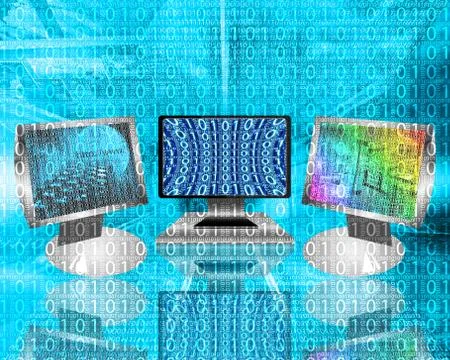 Background of binary code Stock Illustration