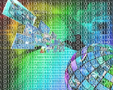 Background of binary code Stock Illustration