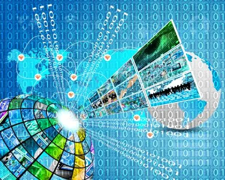 Background of binary code Stock Illustration