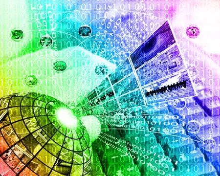 Background of binary code Illustrazione stock