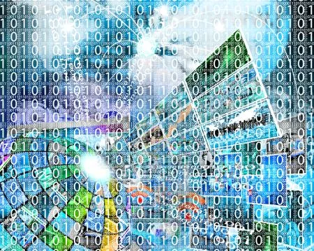 Background of binary code Stockillustratie