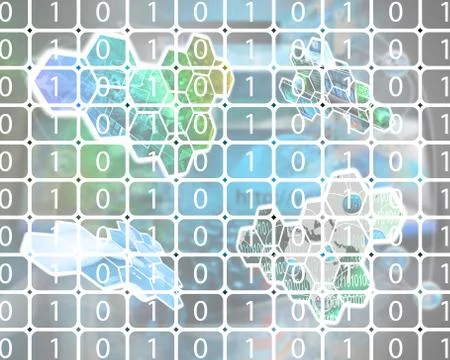 Background of binary code 스톡 일러스트