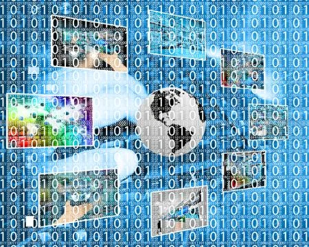 Background of binary code Stock Illustration