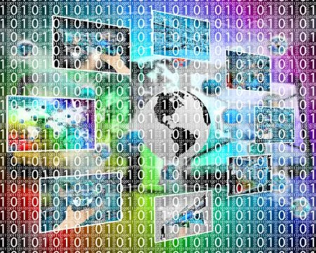 Background of binary code Stock Illustration