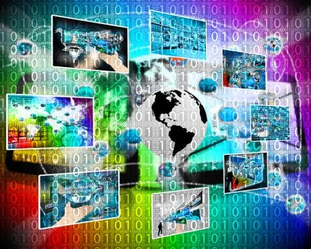 Background of binary code Illustrazione stock