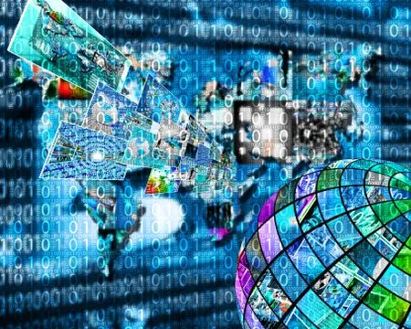 Background of binary code Illustrazione stock