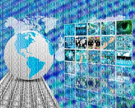 Background of binary code Stock Illustration