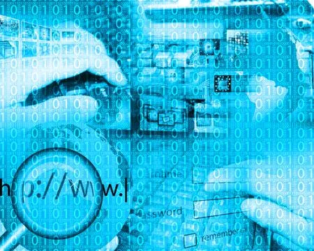 Background of binary code イラスト素材