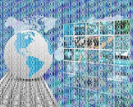 Background of binary code Stock Illustration