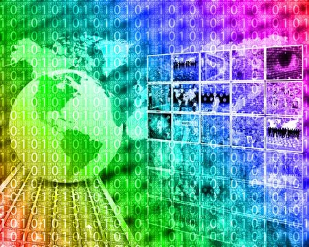 Background of binary code Stock Illustration