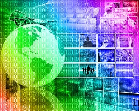 Background of binary code Stock Illustration