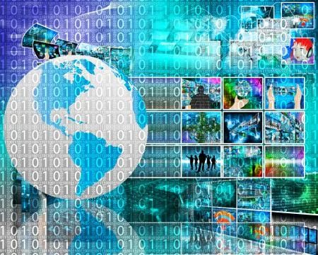 Background of binary code Stock Illustration