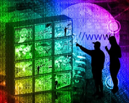 Background of binary code Stock Illustration