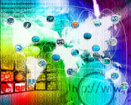 Background of binary code Stock Illustration