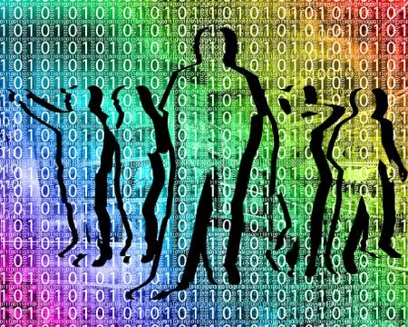 Background of binary code イラスト素材