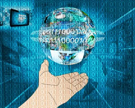 Background of binary code Stock Illustration