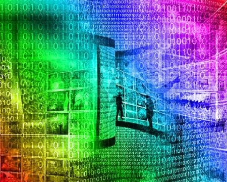 Background of binary code Stock Illustration