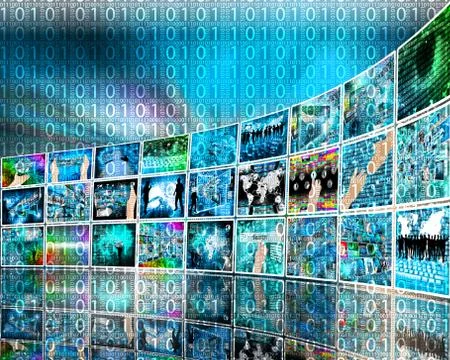 Background of binary code Stock Illustration