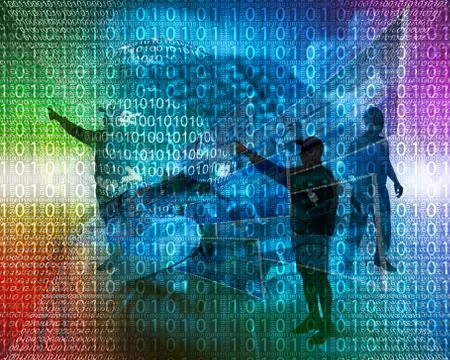 Background of binary code Illustrazione stock